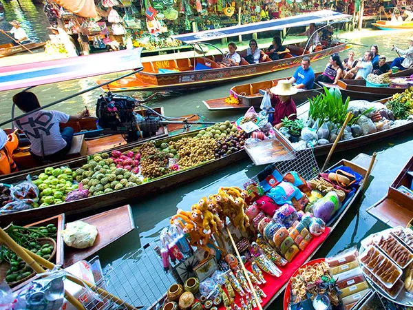 Floating Market & Rose Garden